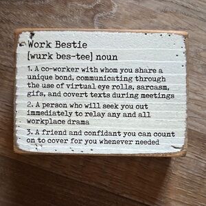 Work Bestie Definition Plaque
